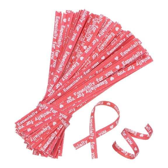 700Pack Kraft Paper Twist Ties, 9cm/ 3.5 Inch Bread Twists Tie Colored Red/White