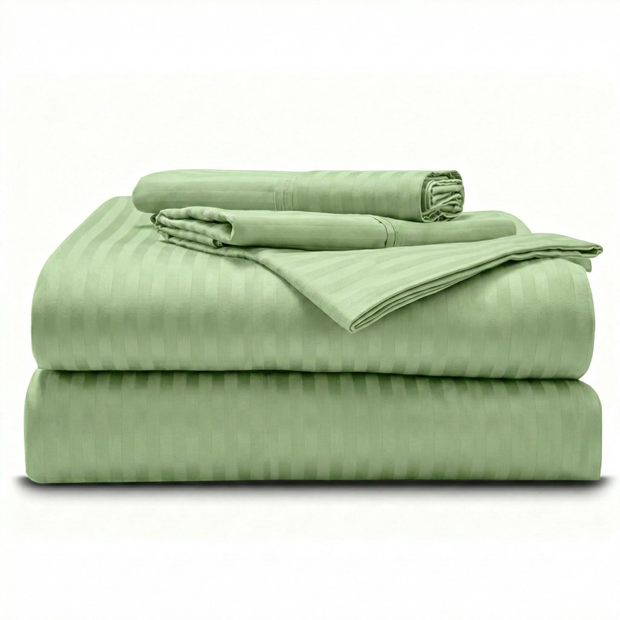 700TC Egyptian Cotton 4-Piece Striped Sheet Set, 30