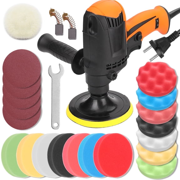 700W / 980W Car Polisher Machine Electric Grinding Machine Automotive Polisher Adjustable Speed Sanding Waxing Grinding Tools