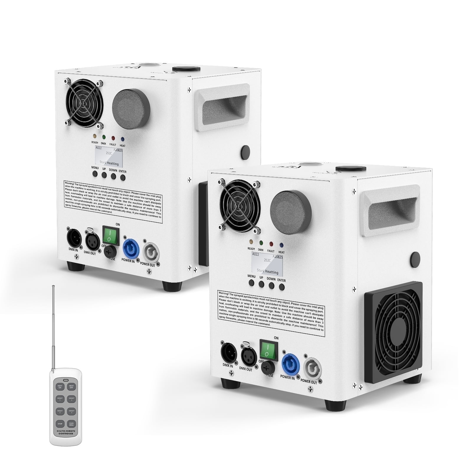 2Pack 800W Cold Spark Firework Machine 3-16ft Stage Equipment Special Effect Machine with Remote Control for Wedding Disco Party Musical Show