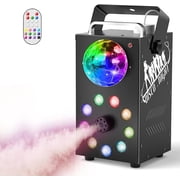 Fog Machine Smoke Machine 700W with 9 LED Disco Lights, 3500 CFM Smoke, Wireless Remote & Preheating Light for Christmas Wedding