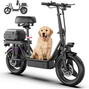Electric Scooter with Seat, 700W Electric Scooter for Adults&Teens,30 Miles 25mph Foldable Commuter Ebike, Adjustable EScooter with Box