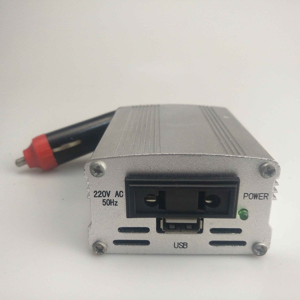 700W Silver Power Inverter Adapter Car Converter 12V to 110V/220V Input