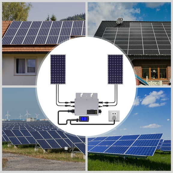 700W Solar Grid Tie Micro Inverter, IP65 Waterproof, 110V AC Output, Self-Cooling, High Efficiency, Easy Installation for Residential & Commercial Use