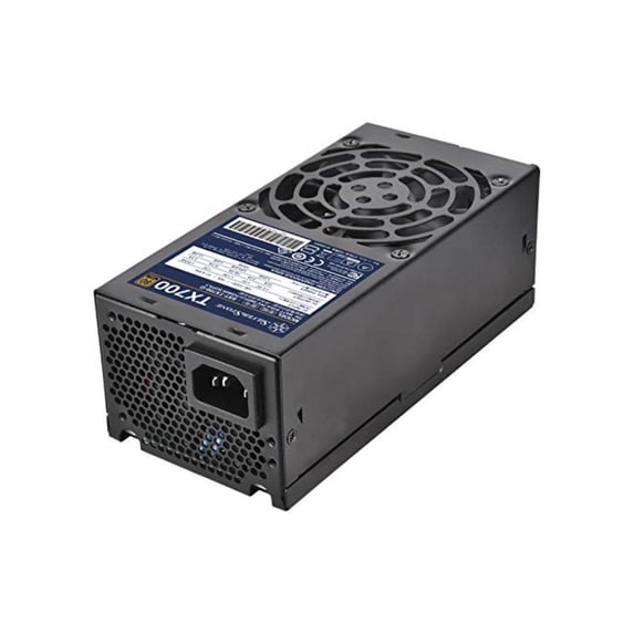 700W, TFX form factor, single +12V rails with 58.3A output, Silent 80mm Fan with 18~36dBA, efficiency 80Plus GOLD certification, fixed cable,4x 6+2pin PCI-E.
