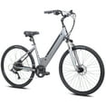 thumbnail image 1 of 700c Kent Bicycles 350W Adult Pedal Assist Step-Through Comfort Electric Bicycle, Gray, 1 of 14