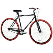 700c Kent Fixie Mens Bike, Adult, Ages 13 and Up, Black/Red