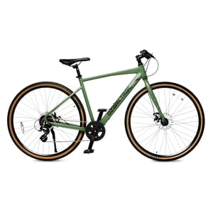 Ozark Trail 700C G.1 Explorer Flat Bar Gravel Bike, Large Frame, Fits Riders 5'10" - 6'3"+, Green, Adult, Unisex