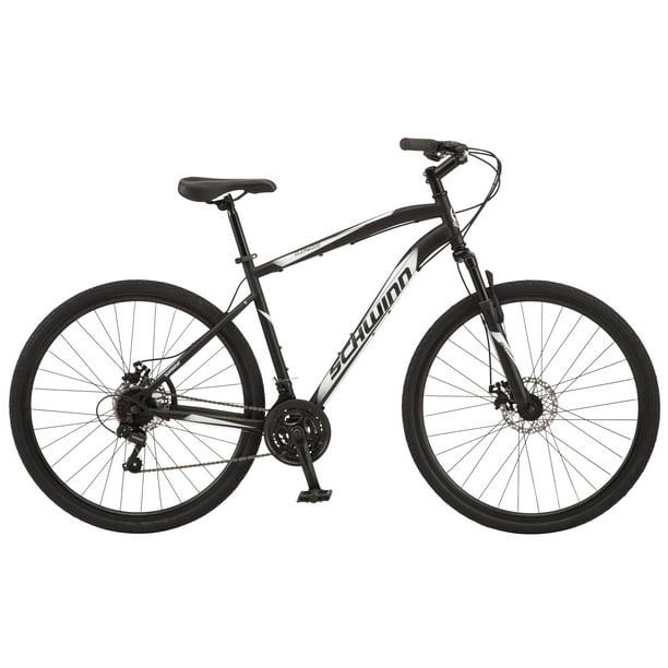 SCHWINN マウンテンバイク Schwinn Glenwood Hybrid Bike, Adults 14+, Black, 21 Speeds