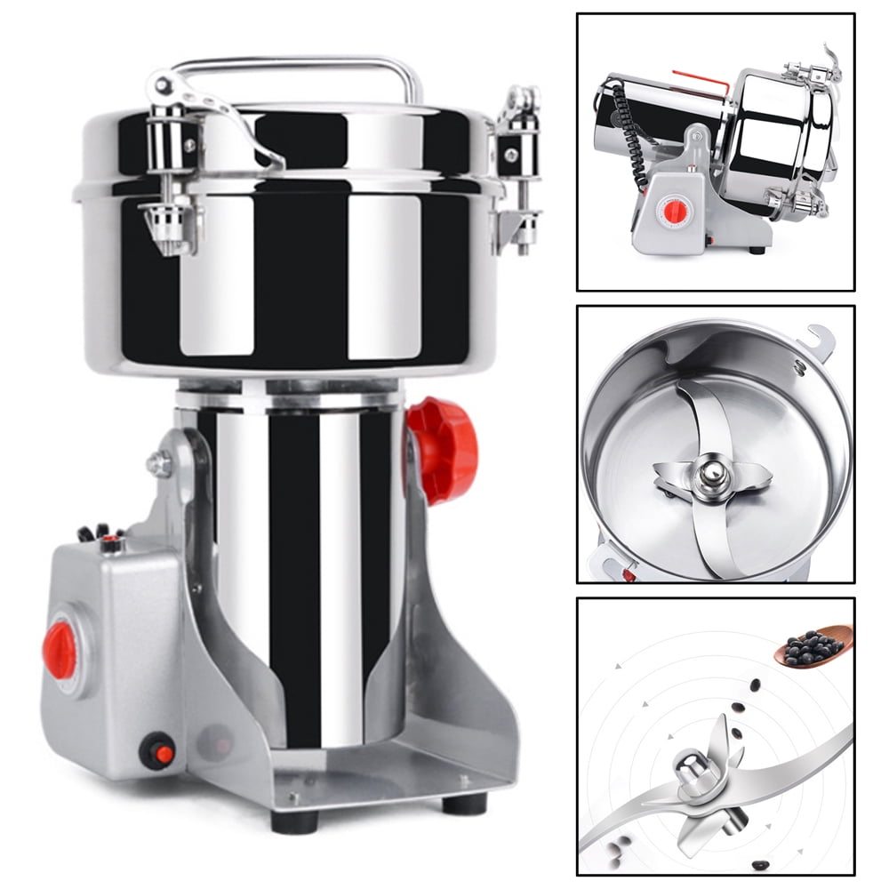 VEVOR 700g Electric Grain Mill Grinder, High Speed 2500W Commercial Spice  Grinders, Stainless Steel Pulverizer Powder Machine, for Dry Herbs Grains