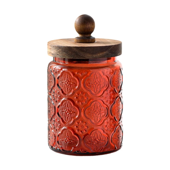 700ml Colored Glass Storage Jar, Multi-Purpose Sealed Container for Household Kitchen Snacks, Tea, Spice and Food Storage