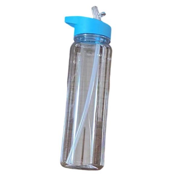700ml Sports Drink Bottles Clear Plastic Sports Bottles with Handle and Straw