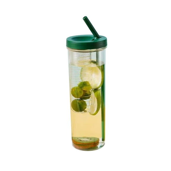 700ml Straw Cup, Reusable Cup With Dry Wet Separation Design, Plastic Iced Coffee Cup For School, Travel, Fishing, Cycling