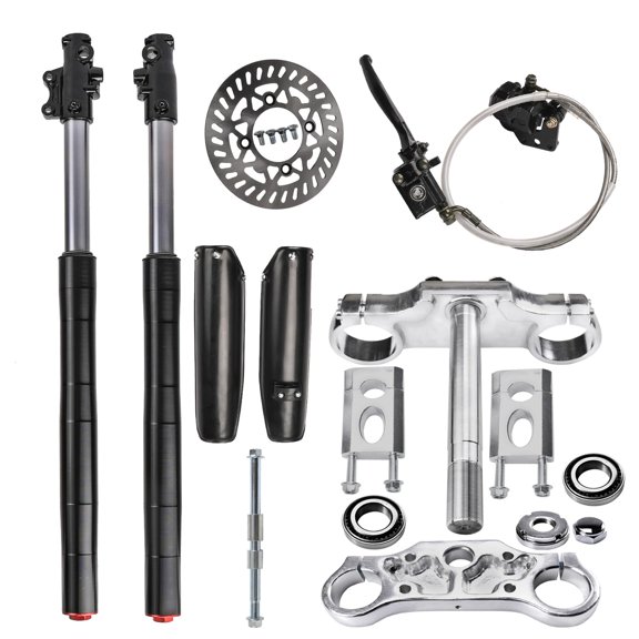 700mm 45/48mm Front Forks Shock Suspension + Triple Tree + Brake Caliper + Brake Disc Rotor for Pit Dirt Bike Off-Road Motorcycle Disc Brake Apollo Taotao SSR Coolster