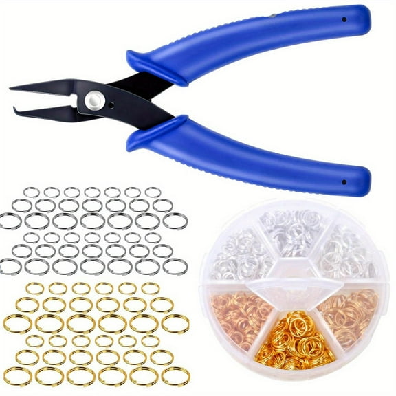 700pcs Small Split Ring With Split Ring Pliers,double Closed Jump Rings,craft Jump Loops Opener For Necklaces And Bracelets,split Rings For Jewelry Making