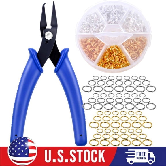 700pcs Small Split Rings with Split Ring Pliers for Jewelry Making, Craft DIY
