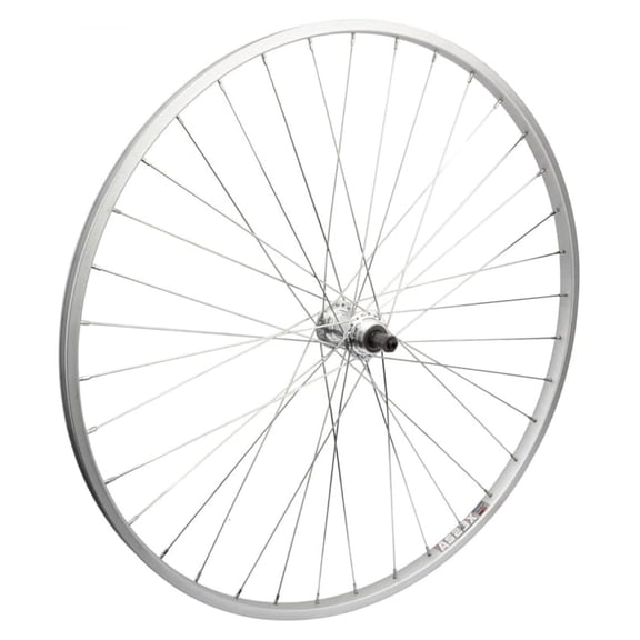 700x25 Road Bike Wheel Rear, WEI-AS23X Alloy QR Wheelset, 36H 5/6/7 Speed, 126mm Silver Hub