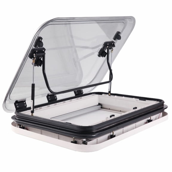 RV Skylight 700x500mm, Motorhome Caravan Roof Window Hatch with LED Light