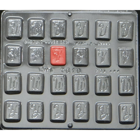7010 Alphabet "U V W Y" Chocolate Candy Mold