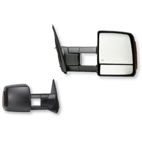 Fit System by K Source 70103-04t towing pkg w/turn signal & running lights, extendable, dual Mirror, OEM Style For 07-17 Toyota Tundra Pick-Up Truck