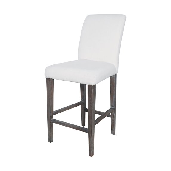 7011-124-Elk Home-Couture Covers - Transitional Style w/ ModernFarmhouse inspirations - Fabric and Mahogany Bar Stool - 42 Inches tall 21 Inches wide