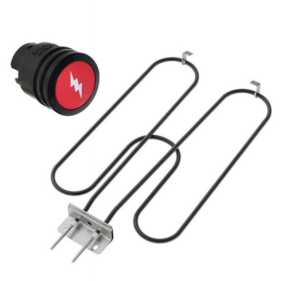 70127 BBQ Grill Heating Elements for Q240/Q2400 Grills, 55020001 Grills Replacement Part 230V 2200W with Button Cover