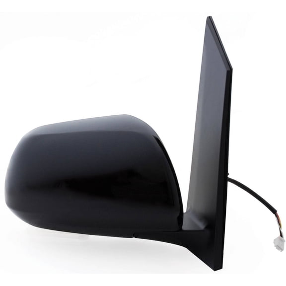 70135T - Fit System Passenger Side Mirror for 11-12 Toyota Sienna, w/o memory, black, PTM cover, foldaway, Heated Power