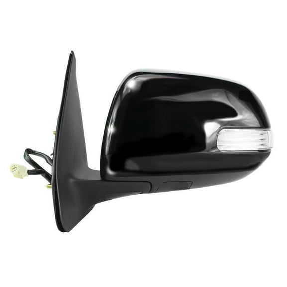 70150T - Fit System Driver Side Mirror for 12-15 Toyota Tacoma, textured black w/ PTM cover, w/ turn signal, foldaway, Power