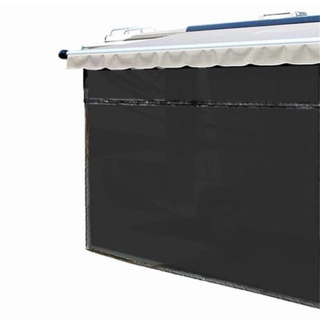 701709 ZipBlocker 17 x 9 ft. Polyester Black Vinyl Coating Patio Awning Front Sun Block Panel