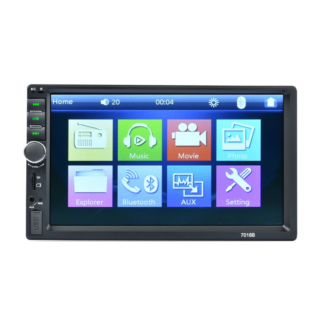 7018B Double 2 DIN Car Video Bluetooth View Player with Multimedia MP5 Screen Player FM inch Camera Rear Touch 7 USB, Size: 160