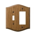 thumbnail image 1 of 701TR Country Wood 1 Toggle 1 Rocker-GFCI Wall Plate  Oak, 1 of 1