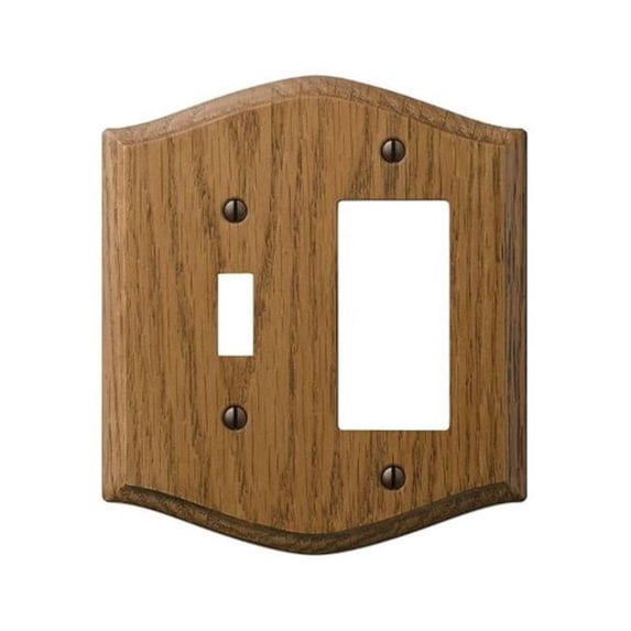 701TR Country Wood 1 Toggle 1 Rocker-GFCI Wall Plate Oak