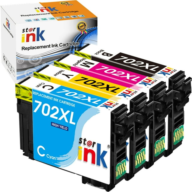 702XL Ink Cartridges for Epson 702 Ink Cartridges Combo Pack for