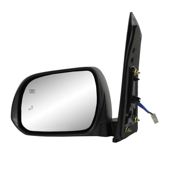 70206T - Fit System Driver Side Mirror for 13-17 Toyota Sienna, textured black w/ PTM cover, w/ blind spot detection system, foldaway, w/o memory, Heated Power