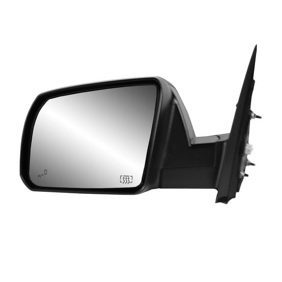 70228T - Fit System Driver Side Mirror for 14-18 Toyota Tundra, 2018 Sequoia SR5/ TRD Model, textured black, w/ blind spot detection, foldaway, Driver Side, Heated Power