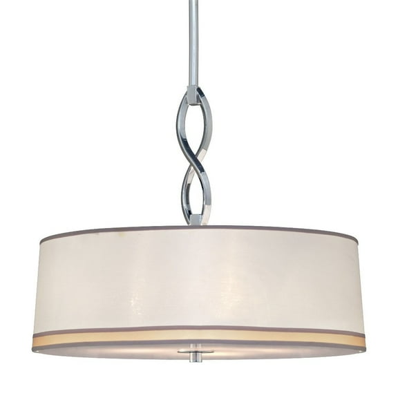 7032-03-05-Forte Lighting-Button - 3 Light Pendant-13 Inches Tall and 16.75 Inches Wide