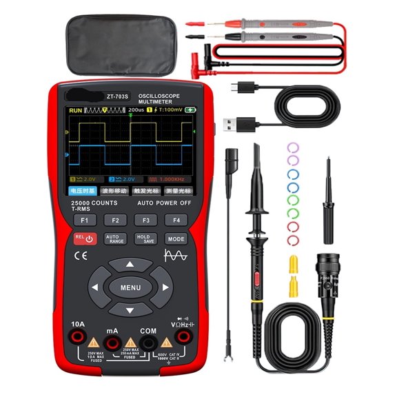 703s 3-in-1 Oscilloscope Multimeter Signal Generator Touch Screen