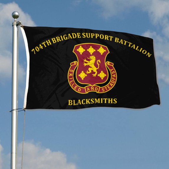 704th Brigade Support Battalion Blacksmiths 4th Infantry Division US Army Flag 3x5Feet Outdoor Indoor Decoration Flag with Brass Grommets
