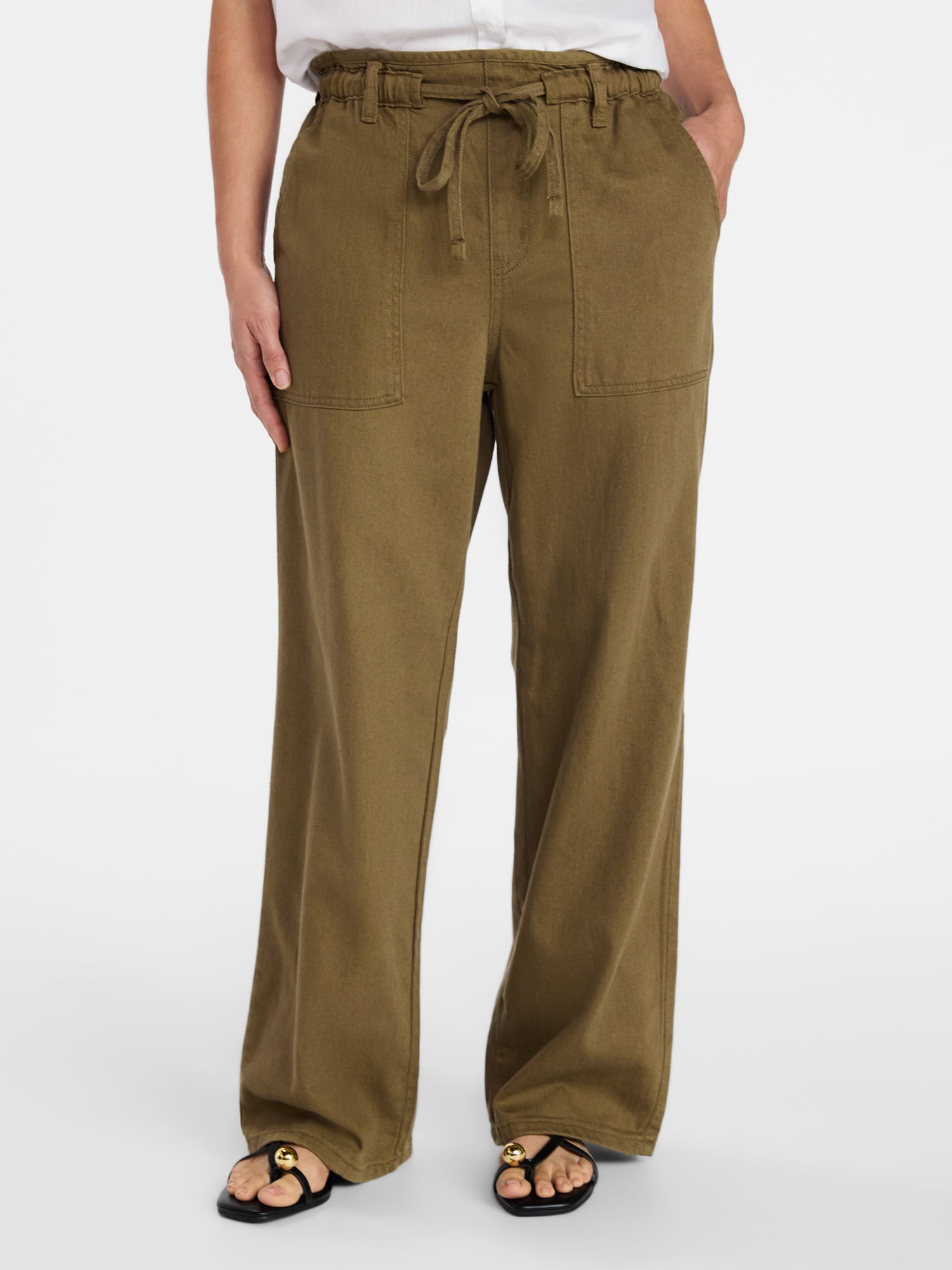 Scenario Women's Pull On Wide Leg Jeans, 30" Inseam, Sizes XS-XXXL