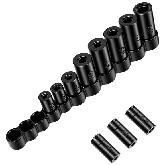 70500 Tap Socket Set, 8-Piece 1/4" & 3/8" Drive Taps Sockets Adapter for Socket Wrench Set Use, Fits All MCTI Taps Thru 1/2” & 1/8" NPT Tap