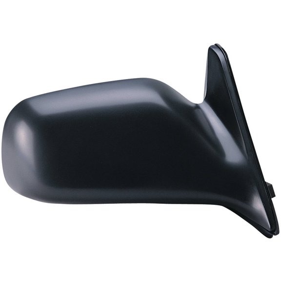 70501T - Fit System Passenger Side Mirror for 88-93 Toyota Corolla Sedan, 88-92 Corolla Wagon, black, non-foldaway, Manual
