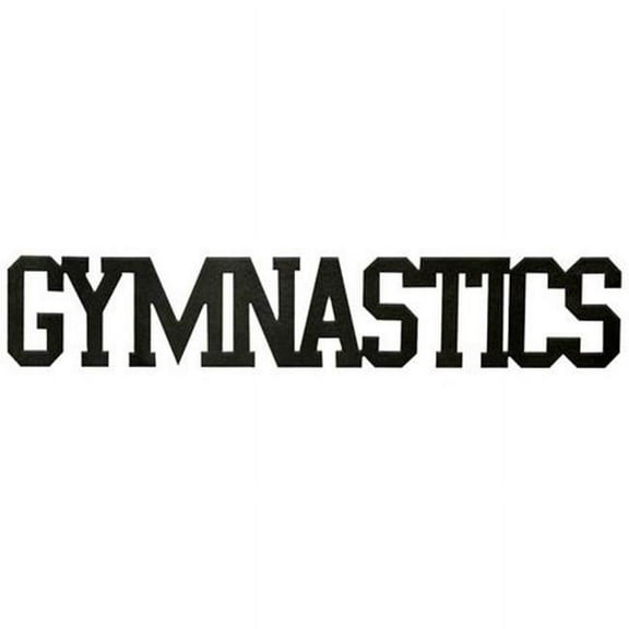 7055 700371828622 Gymnastics Word Metal Wall Art - Hammered Black
