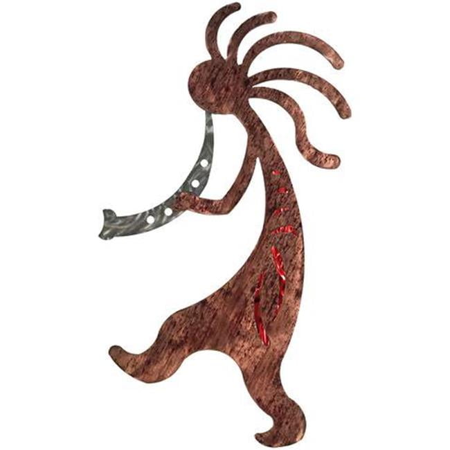 Handmade Red Metal Dancing Figurine Wall Decor
