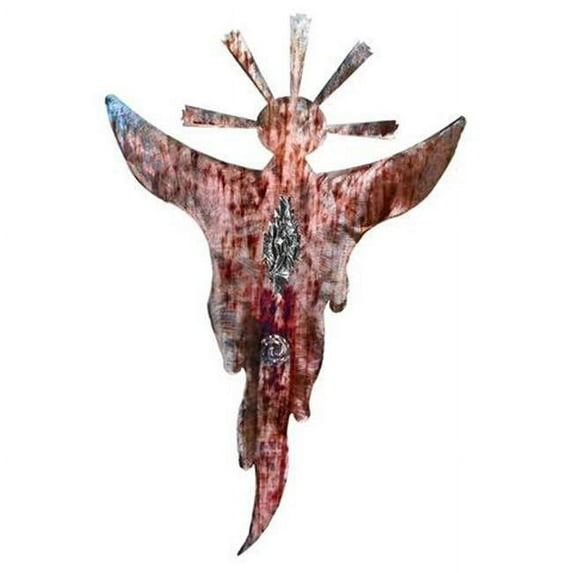 7055 817865023033 Smoke Spirit Terraced Diamond Metal Wall Art - Silver