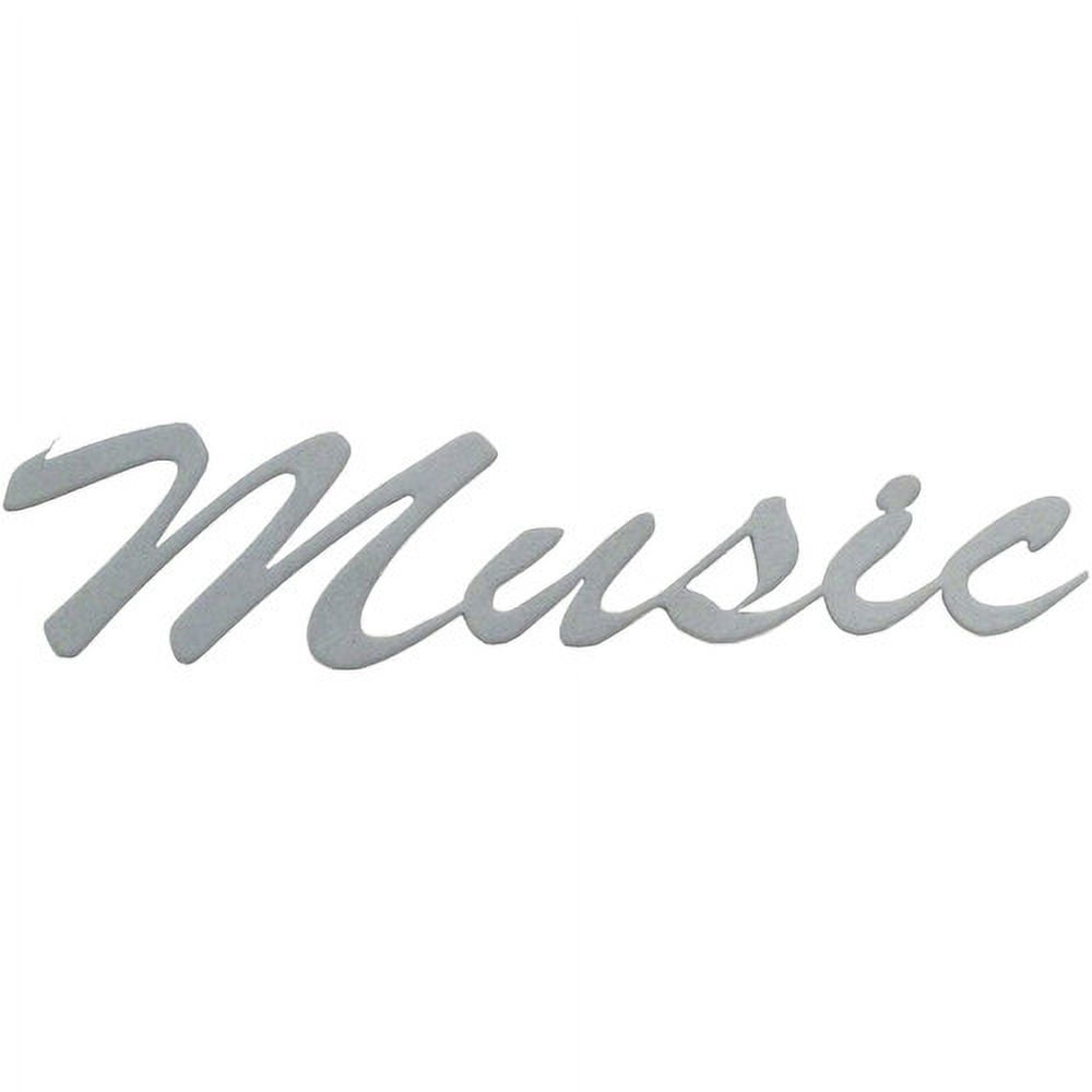 Hammered Black Steel Outdoor Music Wall Decor