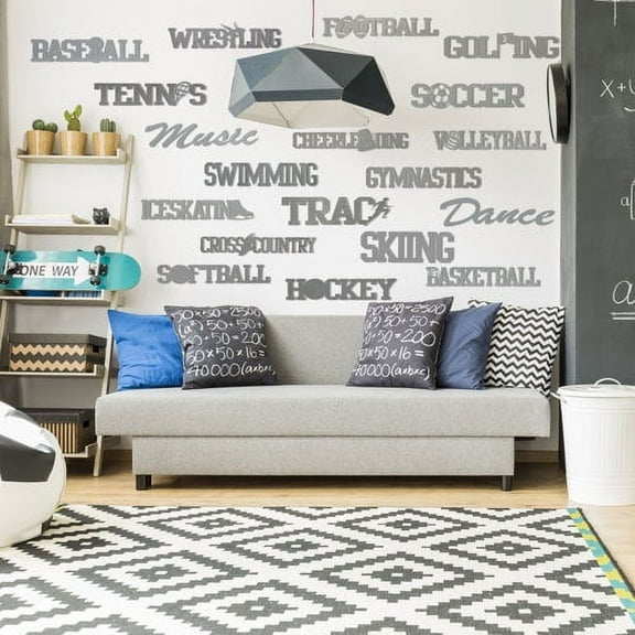 7055 Inc Skiing Word Wall D cor