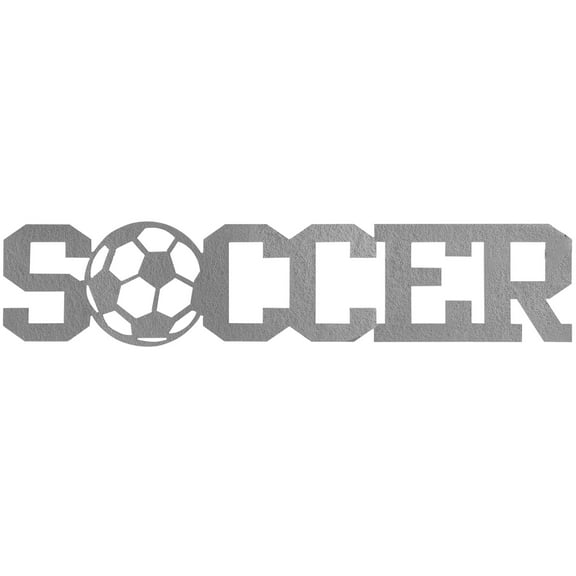 Word Soccer Word Hammered Silver