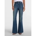 thumbnail image 1 of Scenario Women's High Rise Flare Denim Jeans, Sizes 0-20, 1 of 6