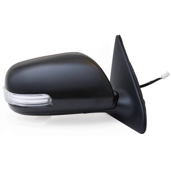 70645T - Fit System Passenger Side Mirror for 08-14 Scion xD, w/ turn signal, black, PTM cover, foldaway, Power Fits select: 2008-2014 TOYOTA SCION XD