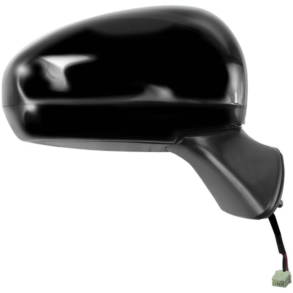 70657T - Fit System Passenger Side Mirror for 12-14 Toyota Prius V Wagon, black w/ PTM cover, foldaway, Heated Power